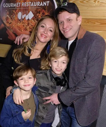 Jamie Wood with his family.